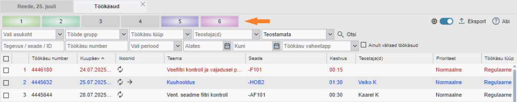 filtrite mälupesade nupud